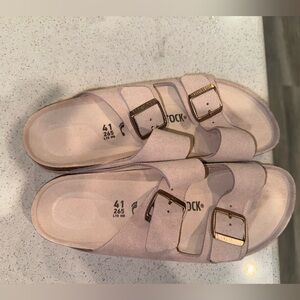 Pink Shimmer Birkenstocks NWOT